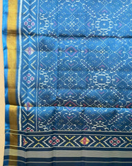 Turquoise Blue Manekchowk Patola Dupatta - SindhoiPatolaArt