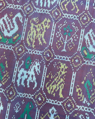 Turquoise & Onion Narikunj Patola Saree - SindhoiPatolaArt