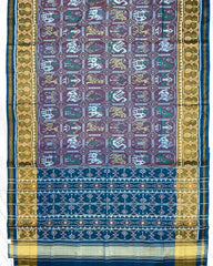 Turquoise & Onion Narikunj Patola Saree - SindhoiPatolaArt