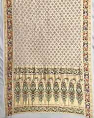 White Meenakari Bandhani Dupatta - SindhoiPatolaArt