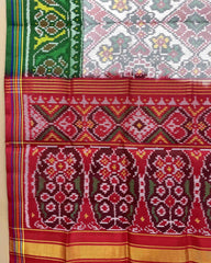 White Navratan Ganga Jamuna Designer Patola Dupatta - SindhoiPatolaArt