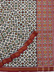 White Vhoragaji Patan Patola - SindhoiPatolaArt