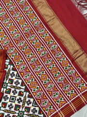 White Vhoragaji Patan Patola - SindhoiPatolaArt
