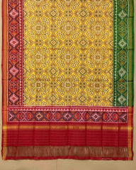 Yellow Ganga Jamuna Navratan Designer Patola Dupatta - SindhoiPatolaArt