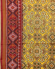 Yellow Ganga Jamuna Navratan Designer Patola Dupatta - SindhoiPatolaArt