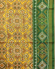 Yellow Ganga Jamuna Navratan Designer Patola Dupatta - SindhoiPatolaArt