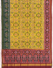 Yellow Ganga Jamuna Navratan Patola Dupatta - SindhoiPatolaArt