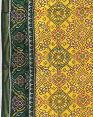 Yellow Ganga Jamuna Navratan Patola Dupatta - SindhoiPatolaArt