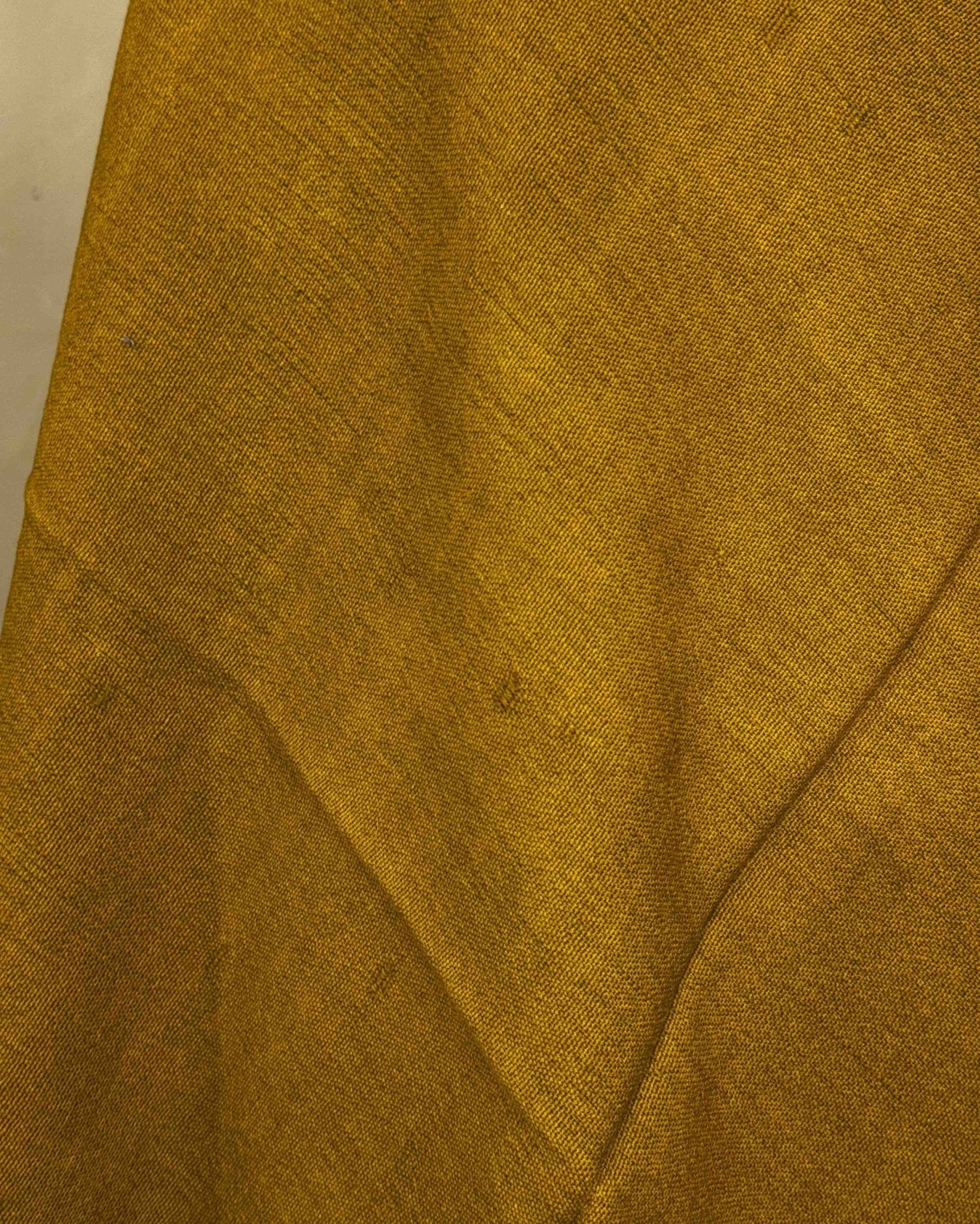Yellow & Mustard Shaded Kutchi Woolen Shawl - SindhoiPatolaArt