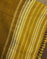Yellow & Mustard Shaded Kutchi Woolen Shawl - SindhoiPatolaArt