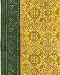 Yellow Navratan Ganga Jamuna Patola Saree - SindhoiPatolaArt