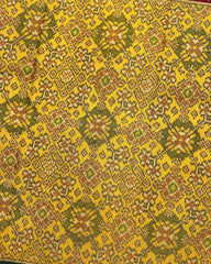 Yellow Navratan Ganga Jamuna Patola Saree - SindhoiPatolaArt
