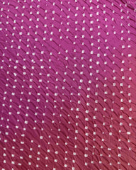 Yellow & Pink Shaded Chanderi Bandhani Saree - SindhoiPatolaArt