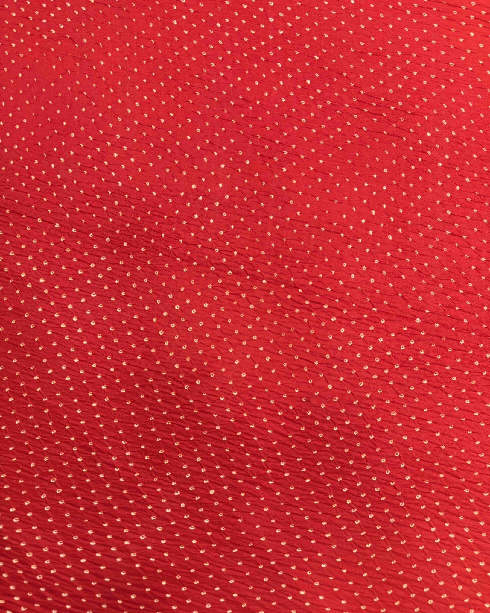 Yellow & Red Shaded Munga Silk Bandhani Saree - SindhoiPatolaArt