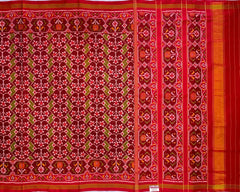 Maroon And Red Triful Design Patola Saree - SindhoiPatolaArt