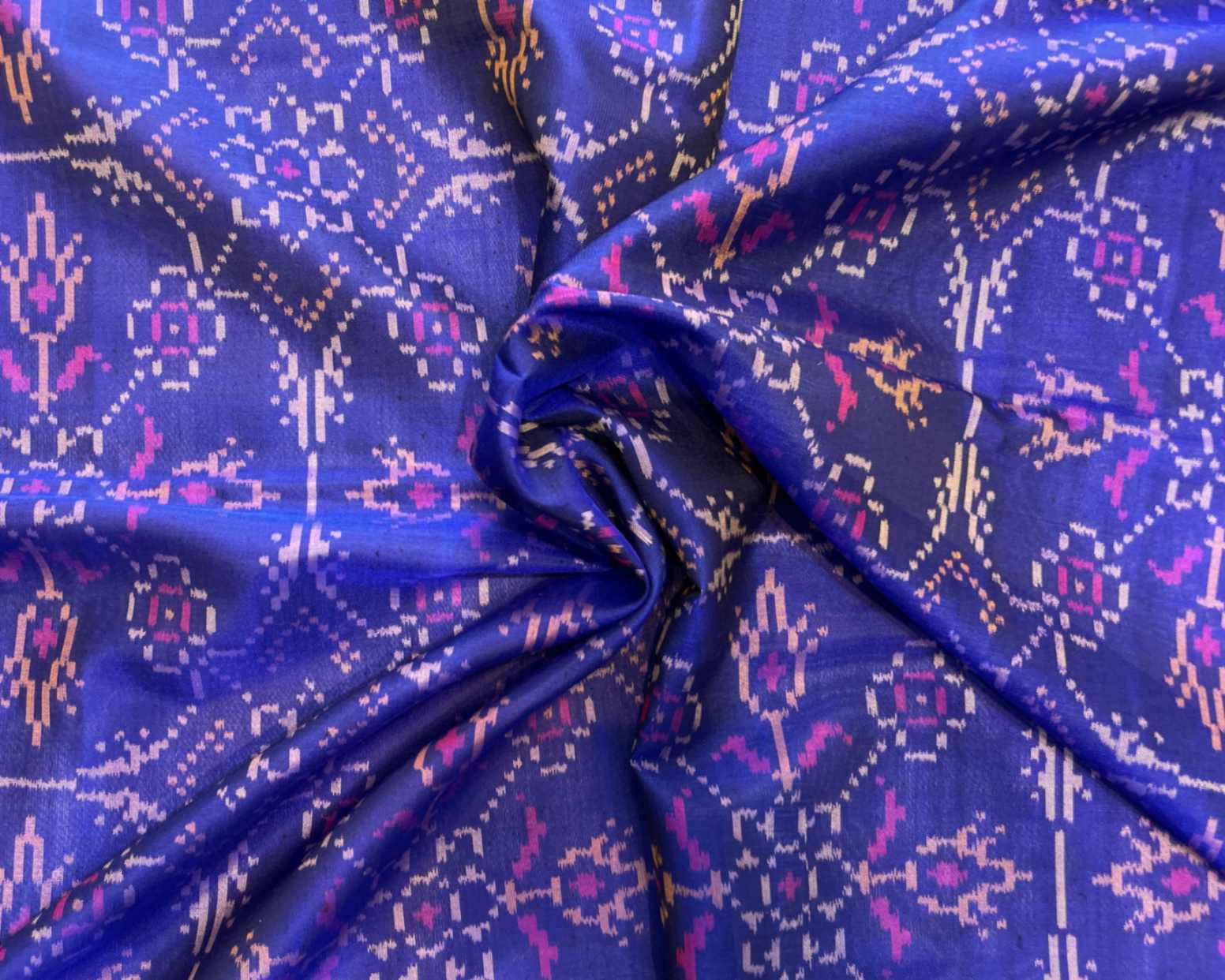 Blue Chhabdi Design patola Saree - SindhoiPatolaArt
