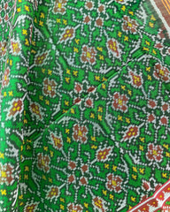 Green Chhabdi Patola Dupatta - SindhoiPatolaArt