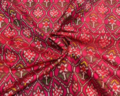 Maroon & Pink Fulkari Designer Patola - SindhoiPatolaArt