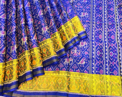 Blue Narikunj Designer Patola Saree - SindhoiPatolaArt