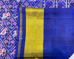 Blue Narikunj Designer Patola Saree - SindhoiPatolaArt