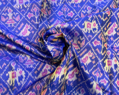 Blue Narikunj Designer Patola Saree - SindhoiPatolaArt