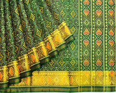 Green Panchanda Designer Patola Saree - SindhoiPatolaArt
