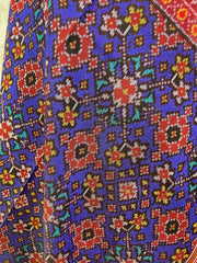 Blue and red navratna design patola dupatta