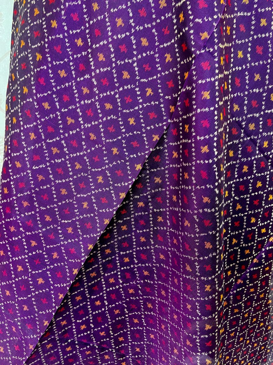 Purple daliabhat design patola dupatt - SindhoiPatolaArt