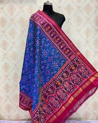 Pink & Turquoise Navratan Designer Patola Dupatta