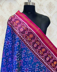Pink & Turquoise Navratan Designer Patola Dupatta