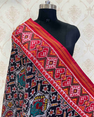 Red & Black Narikunj with Manekchowk Designer Patola Dupatta