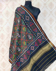 Black & Green Manekchowk Patola Shawl