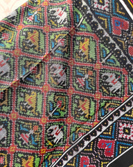 Black & Green Manekchowk Patola Shawl