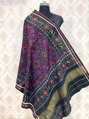 Black & Purple Navratan Patola Shawl