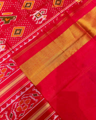 Red Narikunj Designer Patola Saree