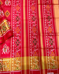 Red Narikunj Designer Patola Saree