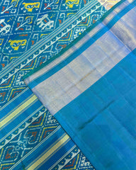 Turquoise Narikunj Designer Patola Saree