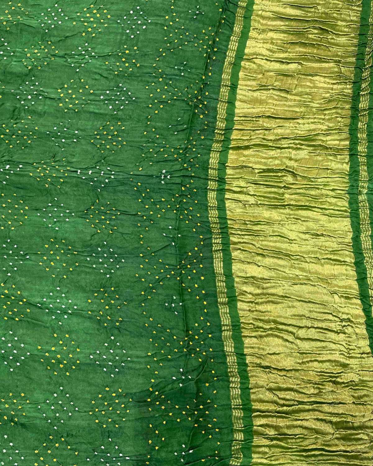 Green Bandhani Saree
