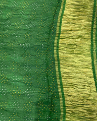 Green Bandhani Saree