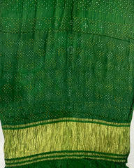 Green Bandhani Saree