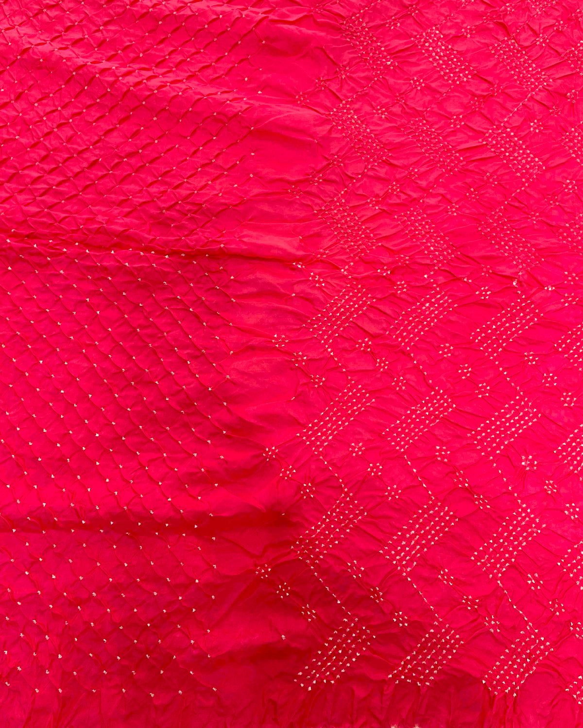 Peach Pink Bandhani Saree