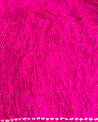 Pink Bandhani Saree