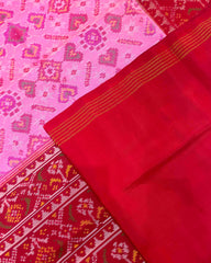 Red & Pink Manekchowk Designer Patola Saree