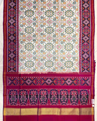 Purple & White Navratan Designer Patola Saree