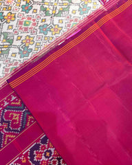 Purple & White Navratan Designer Patola Saree