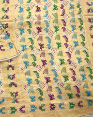 Cream georgette Bandhani Saree