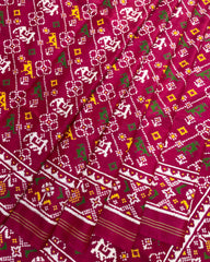 Pink Leheriya Narikunj Flower Designer Patola Saree