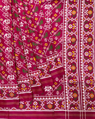 Pink Leheriya Narikunj Flower Designer Patola Saree