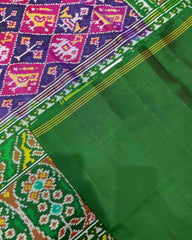 Green & Purple Narikunj Designer Patola Saree