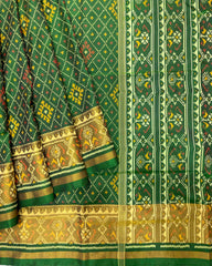 Green Panchanda Doted Designer Patola Saree